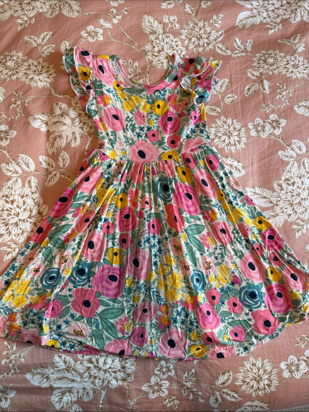 Little Sleepies Floral Ruffle Dress - 2T